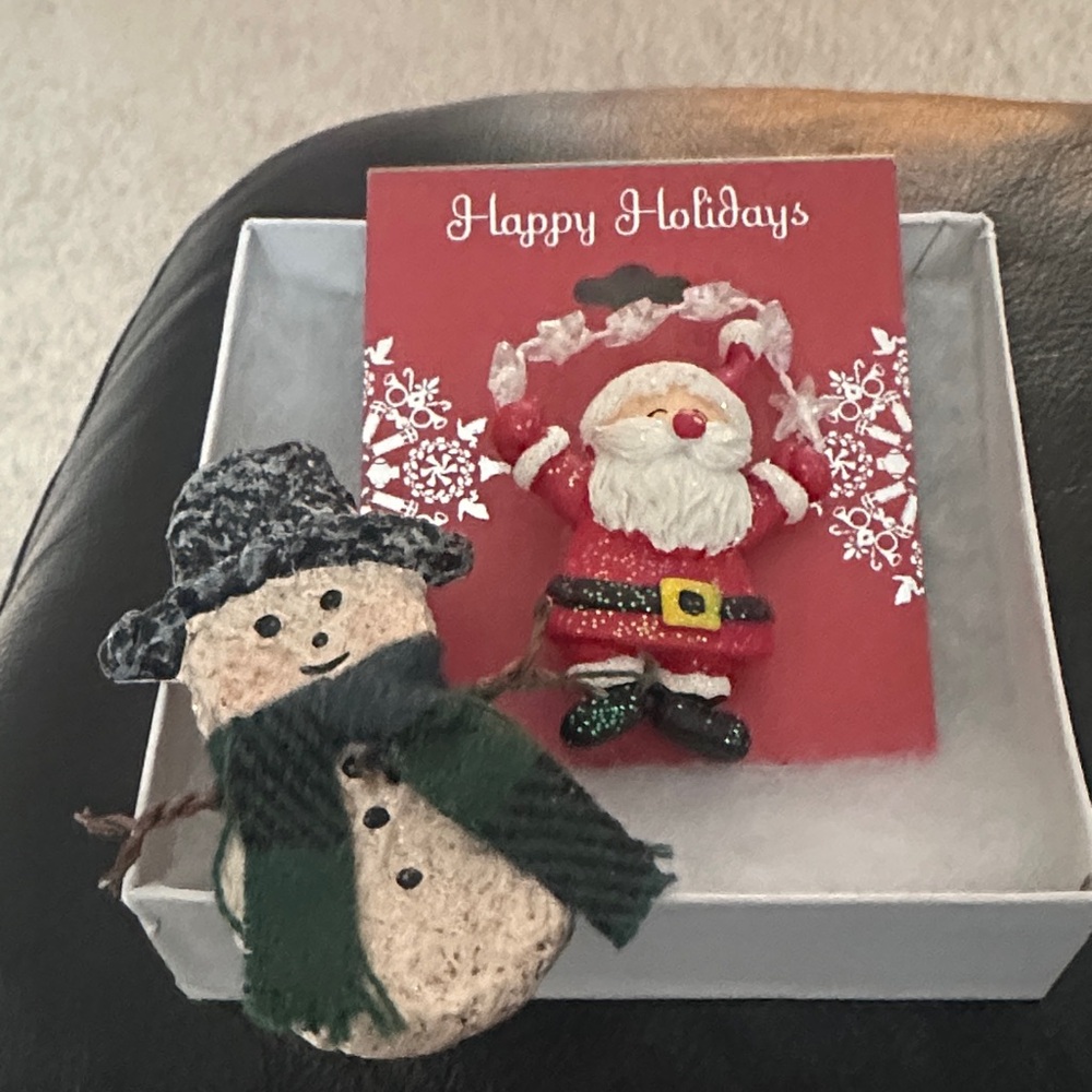 Festive Snowman and Santa Ornament Set